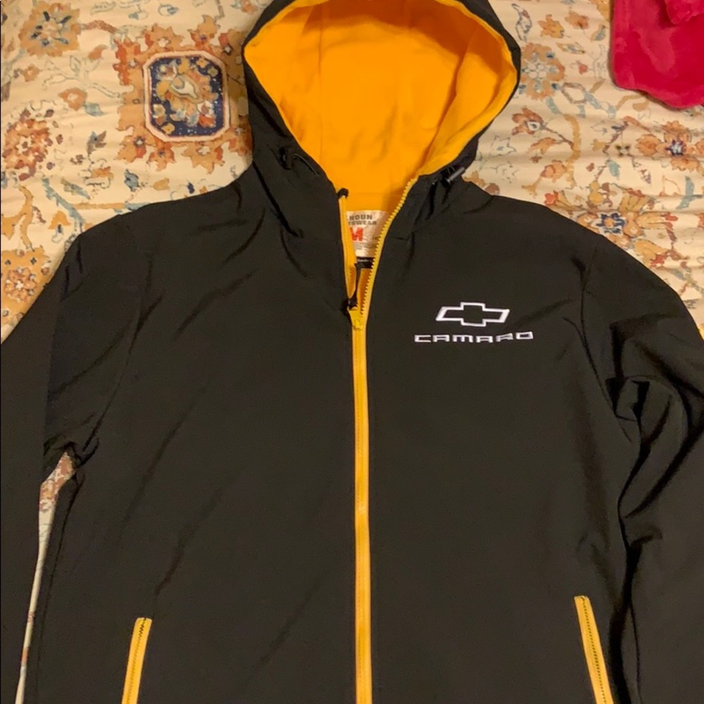Black and yellow fleece lined Camero jacket